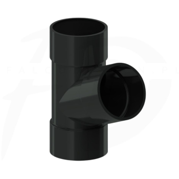 Trójnik rury spustowej PVC firmy KROP ⌀ 90 kolor czarny